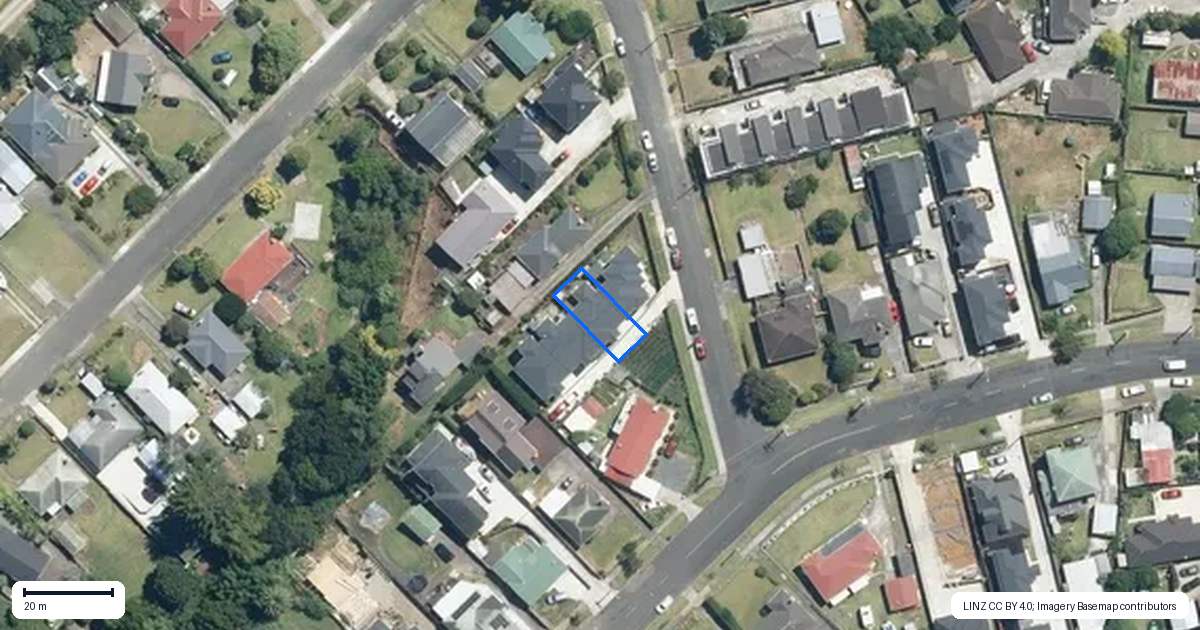 Property context map for 4B Eden Street, Mangere East, Auckland