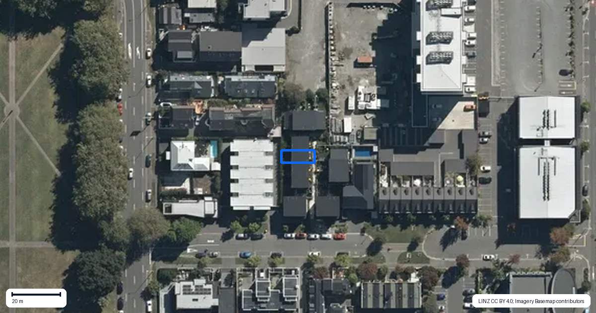 Property context map for 5/35 Chester Street West, Christchurch Central, Christchurch