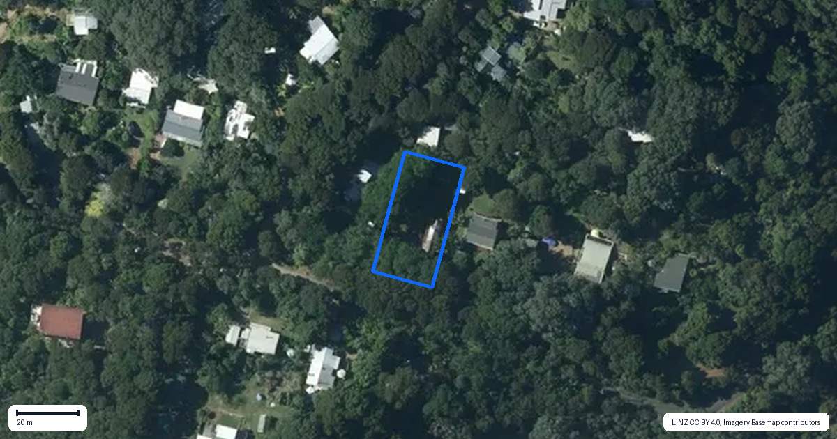 Property context map for 89 Wilma Road, Ostend, Waiheke Island