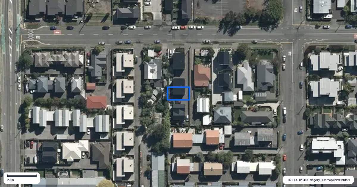 Property context map for 4/112 Purchas Street, Edgeware, Christchurch