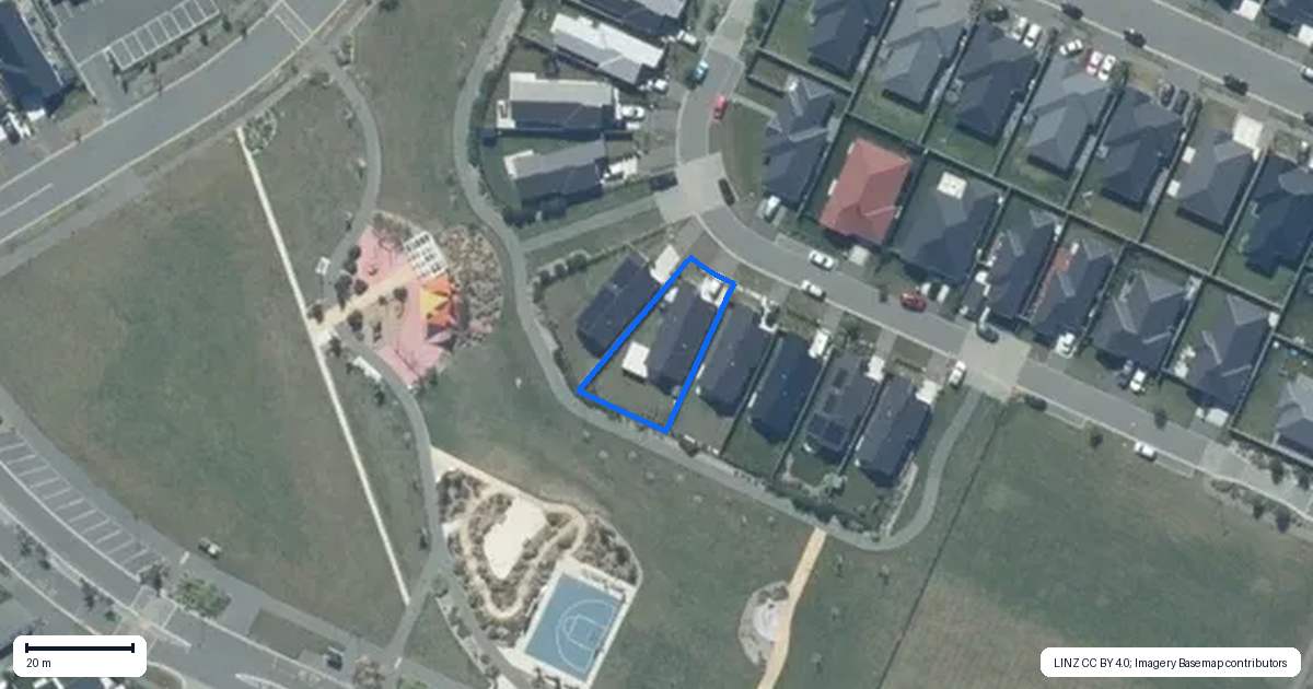 Property context map for 18 Nepia Lane, Rolleston
