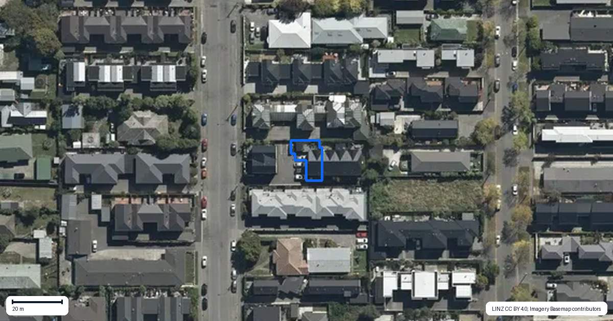 Property context map for 3/426 Manchester Street, St Albans, Christchurch