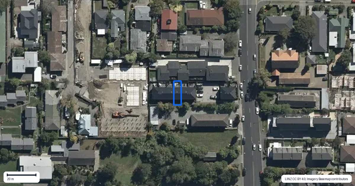 Property context map for 5/91 Springfield Road, St Albans, Christchurch