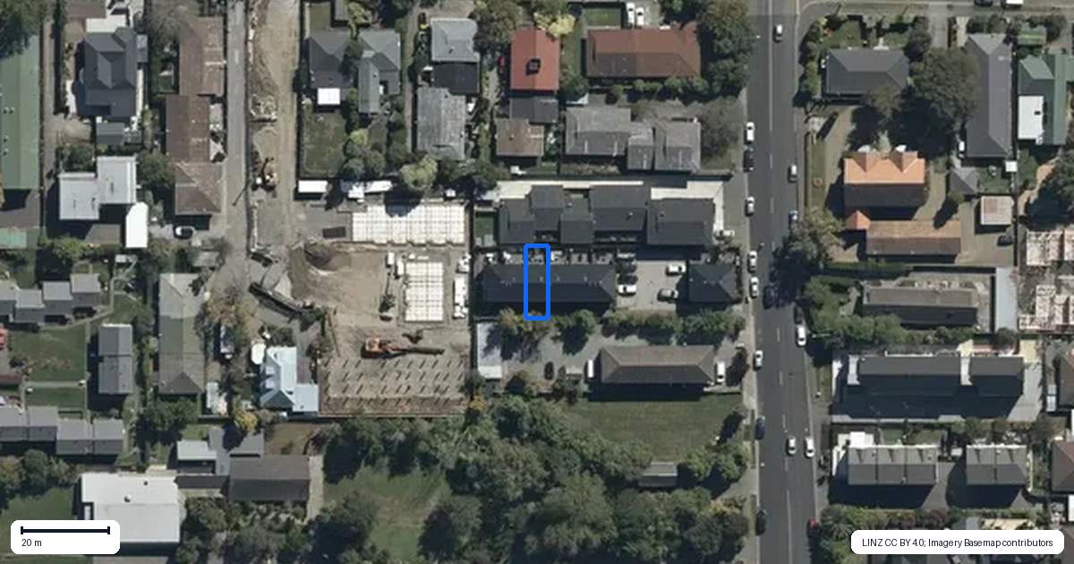 Property context map for 6/91 Springfield Road, St Albans, Christchurch