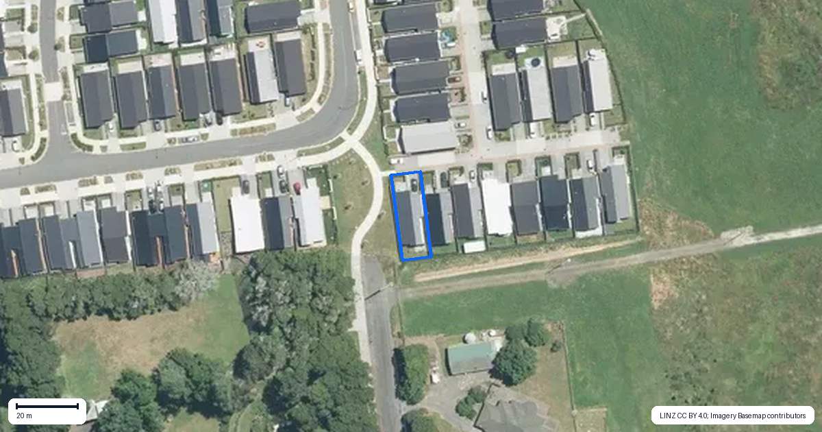 Property context map for 13 Komako Lane, Ramarama, Drury