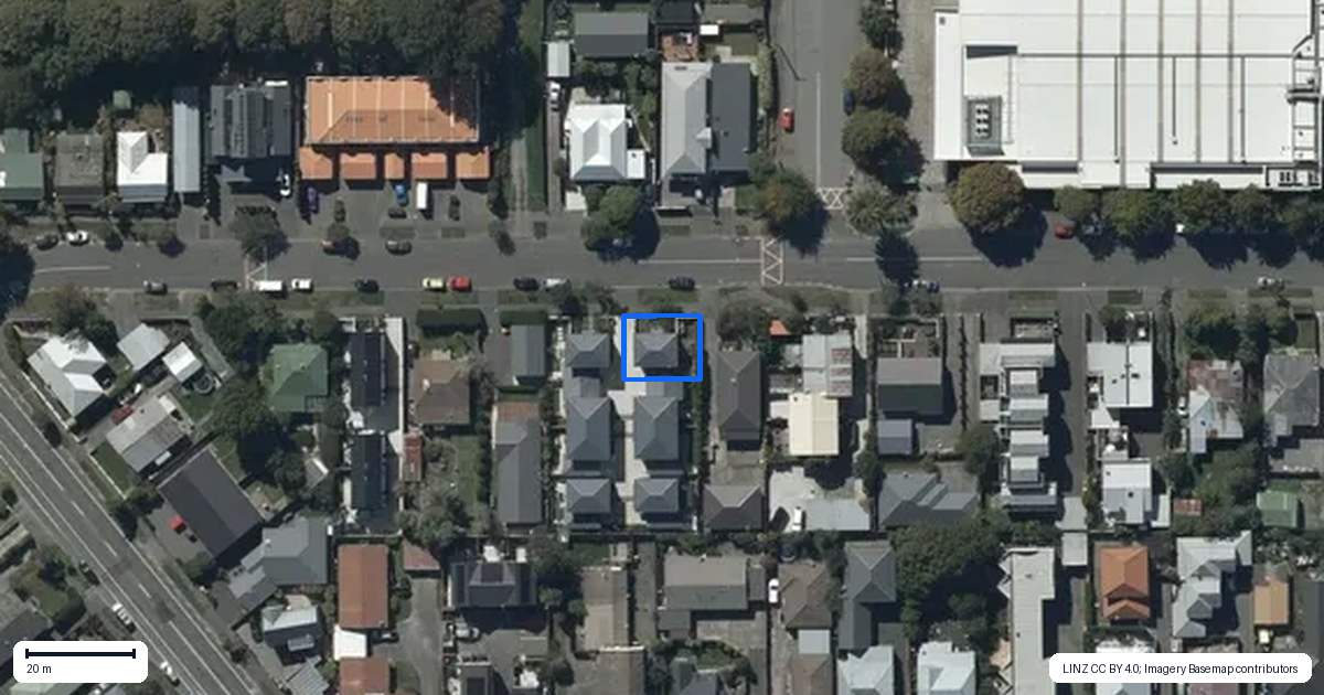 Property context map for 1/26 Devon Street, Sydenham, Christchurch