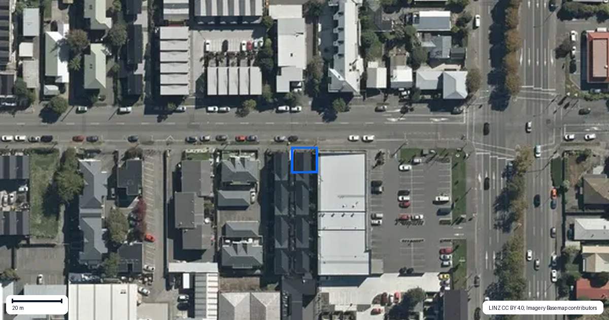 Property context map for 1/322 Hereford Street, Christchurch Central, Christchurch