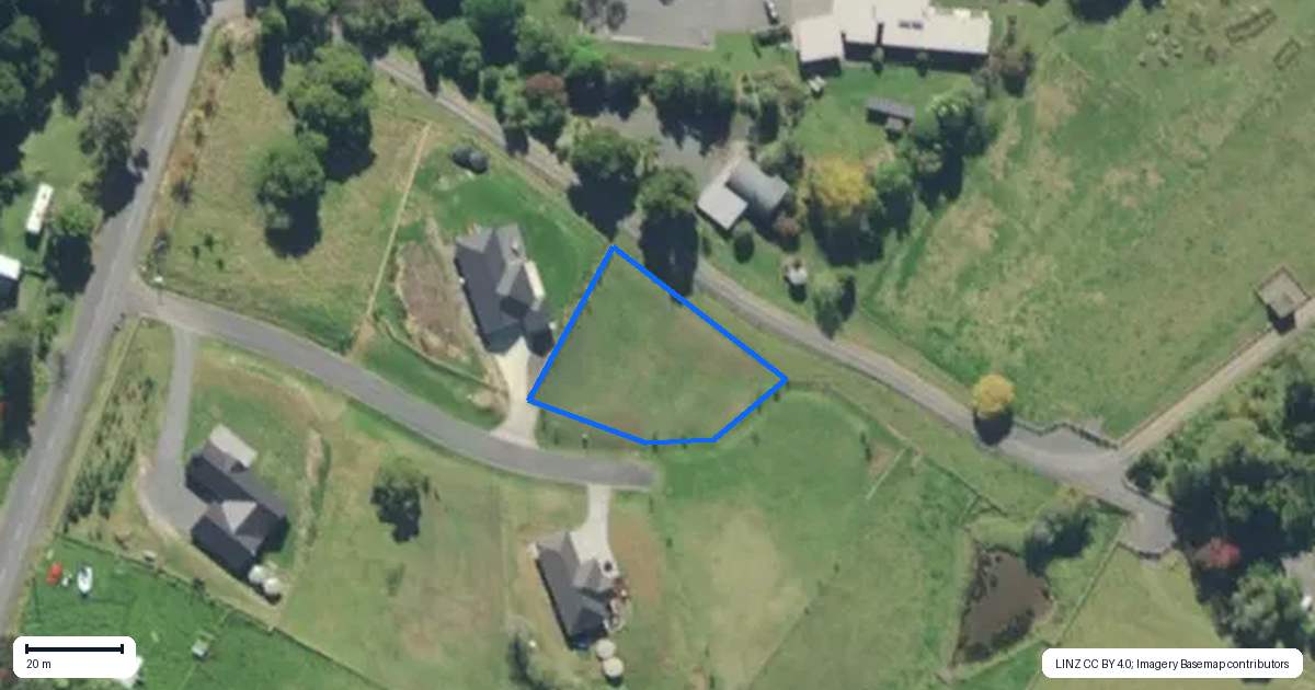 Property context map for 18 Mangakino Lane, Kauri