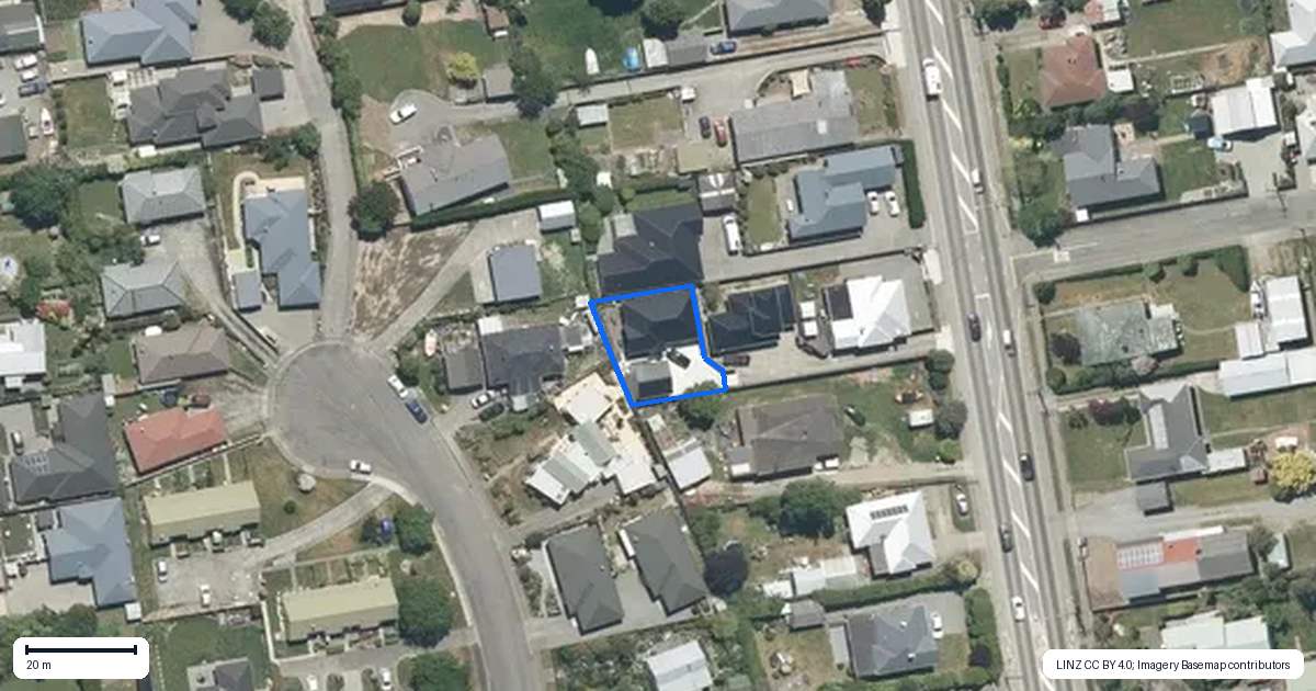 Property context map for 281B King Street, Temuka