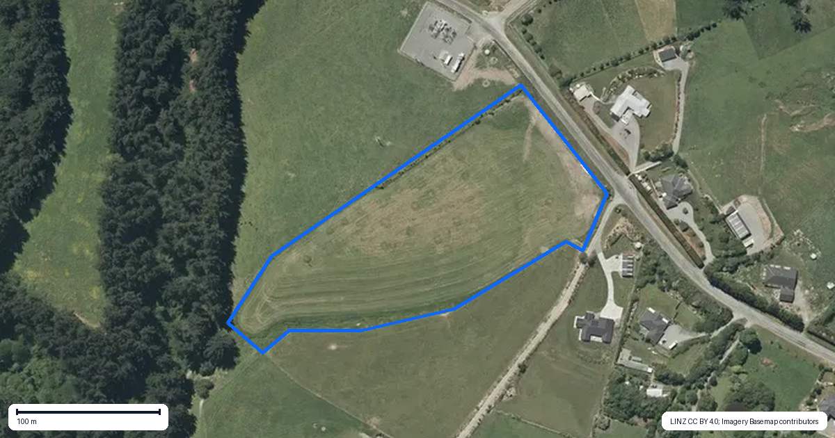 Property context map for 49 Downs Road, Geraldine