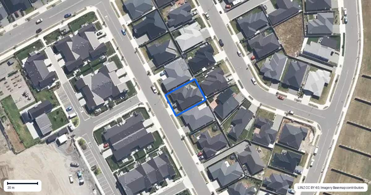 Property context map for 9 Penney Avenue, Kaiapoi