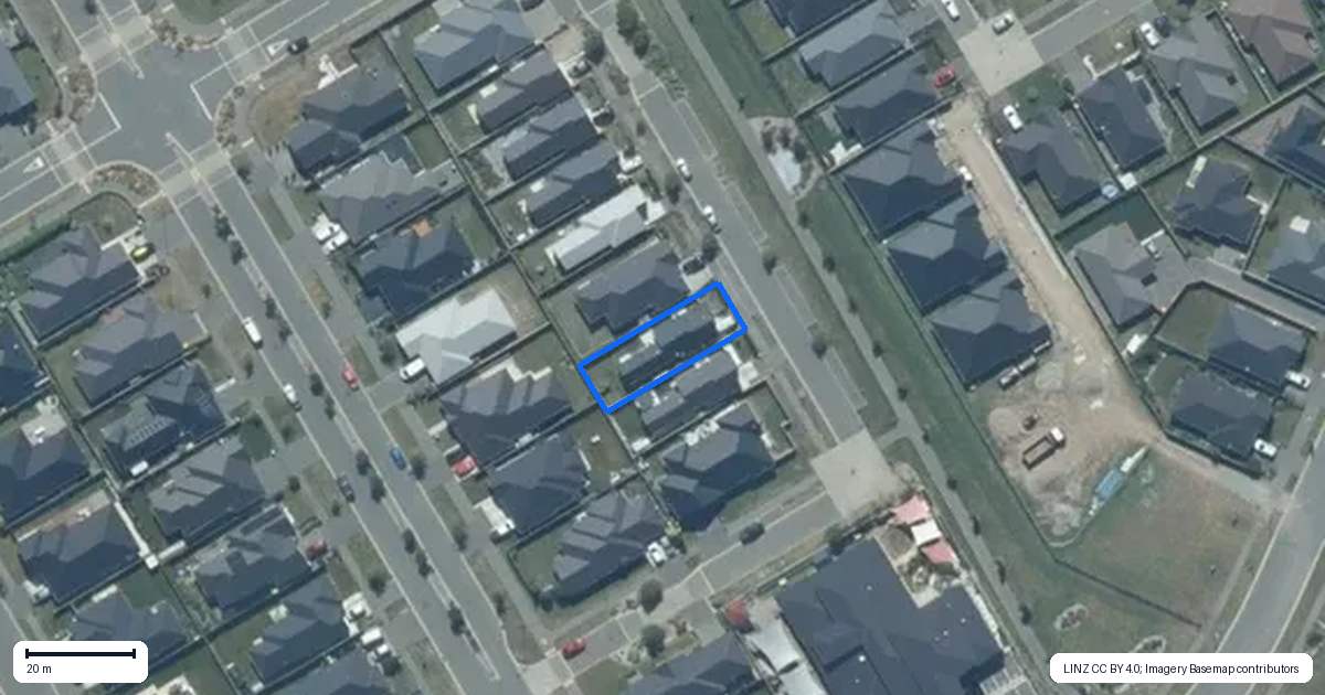 Property context map for 14 Richard Hadlee Lane, Rolleston