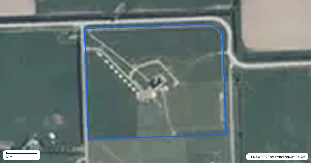 Property context map for 639 Mairaki Road, Fernside, Rangiora