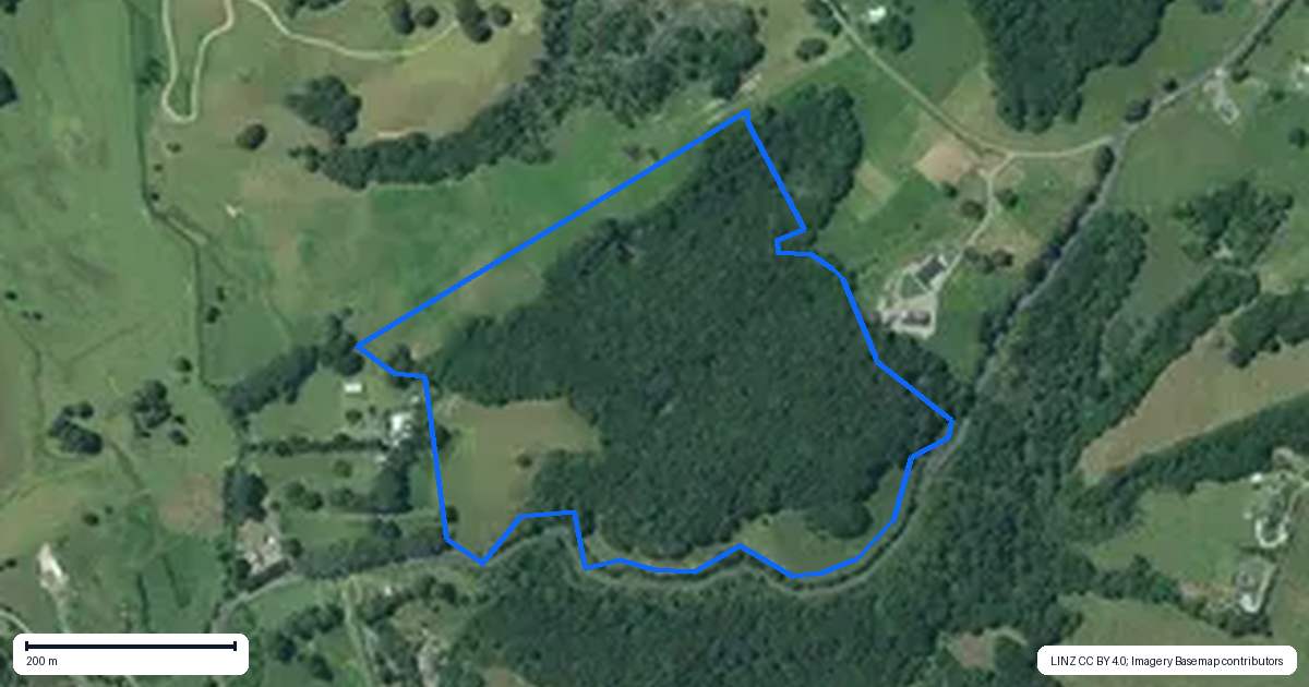 Property context map for 229 Hupara Road, Pakaraka, Moerewa