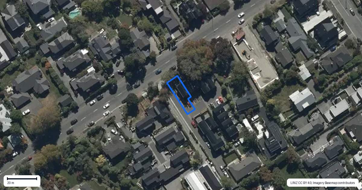 Property context map for 5/66 Innes Road, St Albans, Christchurch