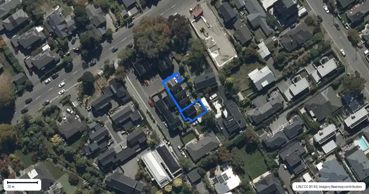 Property context map for 9/66 Innes Road, St Albans, Christchurch