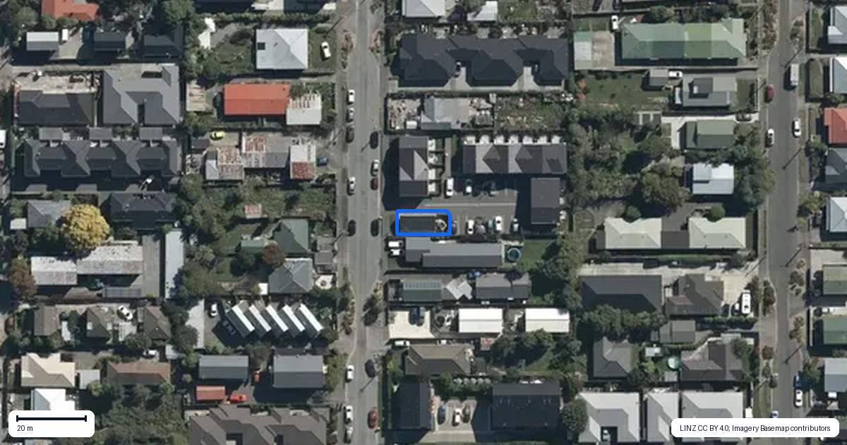 Property context map for 1/24 Percy Street, Phillipstown, Christchurch