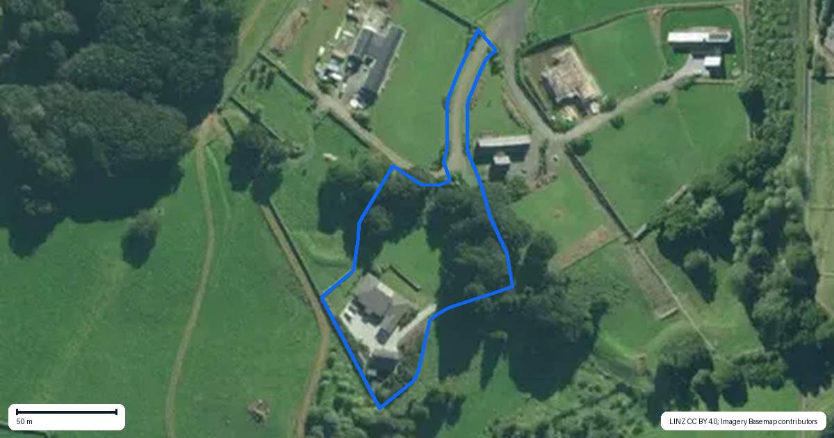Property context map for 16 Pennyroyal Place, Te Kamo, Whangarei