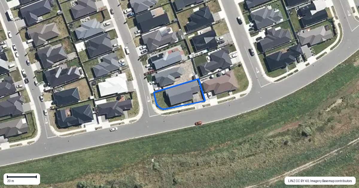 Property context map for 25 Woodford Avenue, Woodend