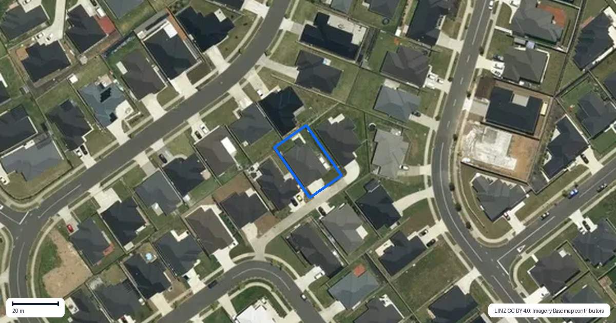 Property context map for 15 Paul Way, Pokeno