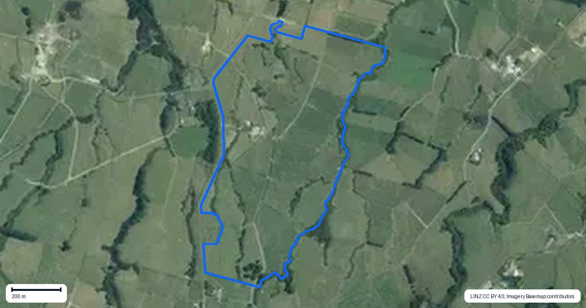 Property context map for 539 Kent Road, Korito, New Plymouth