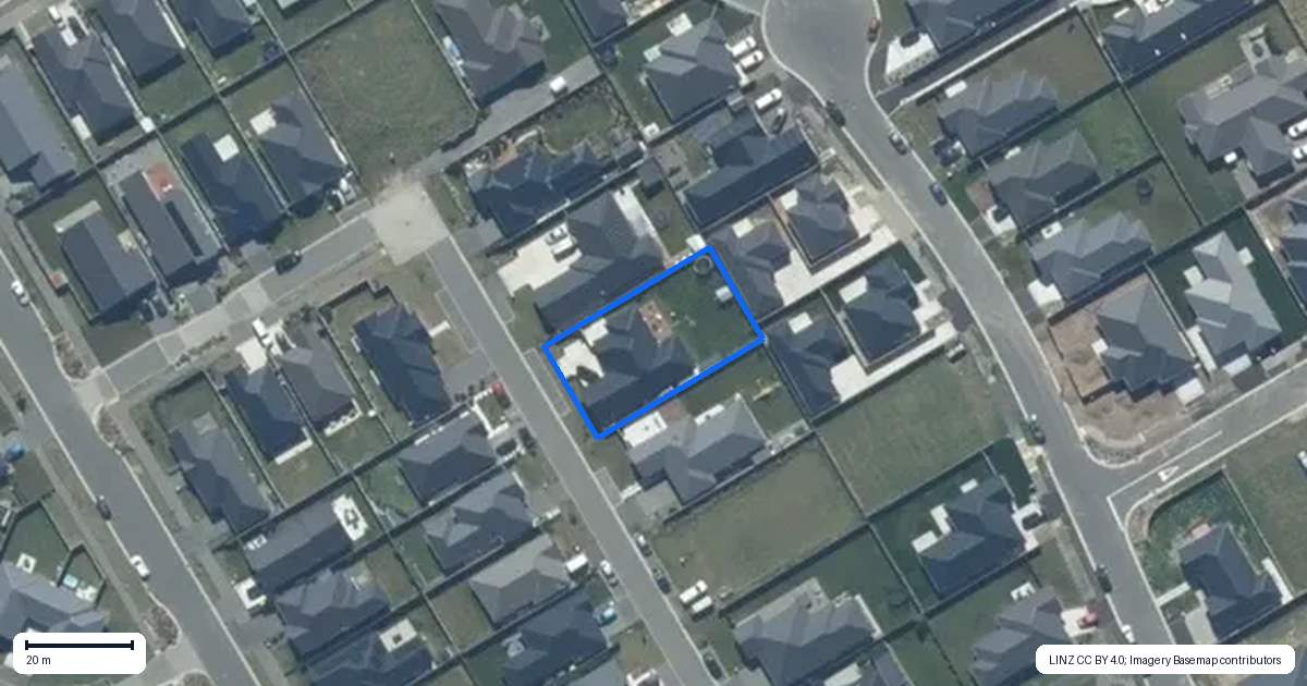 Property context map for 17 Te Kanawa Lane, Rolleston