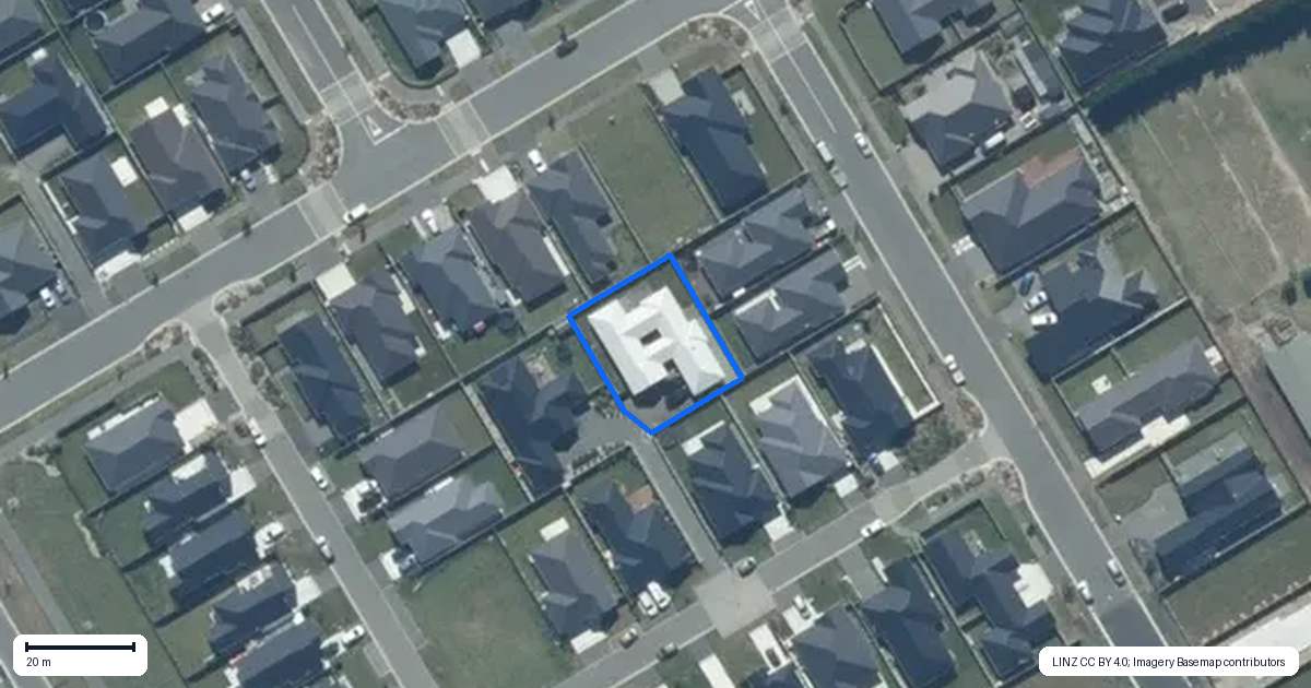 Property context map for 15 McCormick Lane, Rolleston