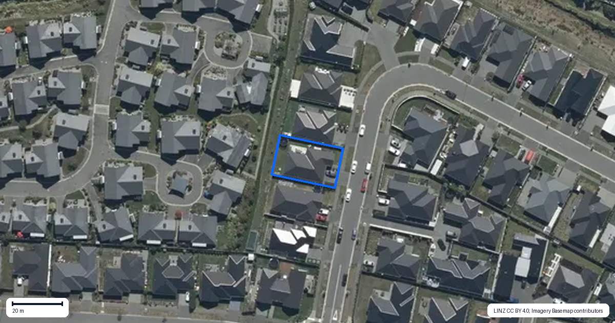 Property context map for 7 Selfe Crescent, Burwood, Christchurch