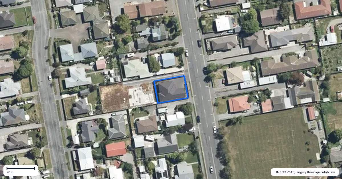 Property context map for 109A Percival Street, Rangiora
