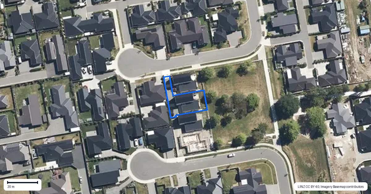 Property context map for 15 Pembrook Close, Rangiora