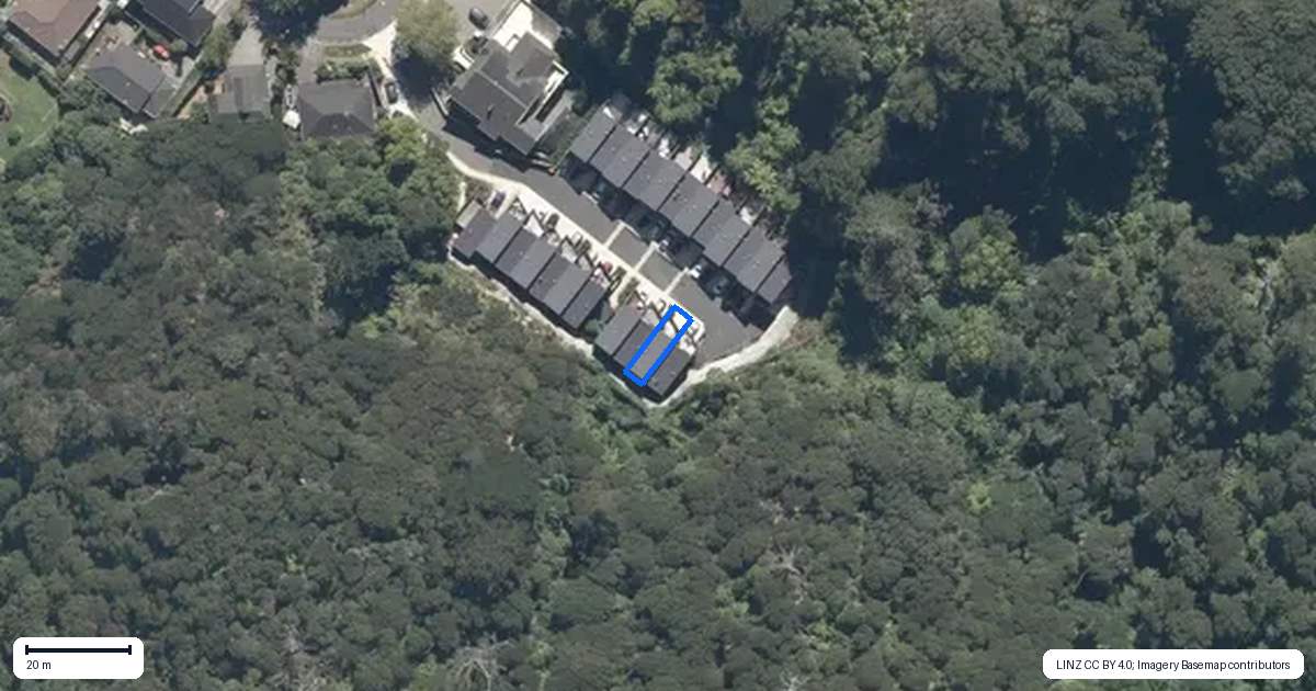 Property context map for 20 Rato Rise, Waiwhetu, Lower Hutt