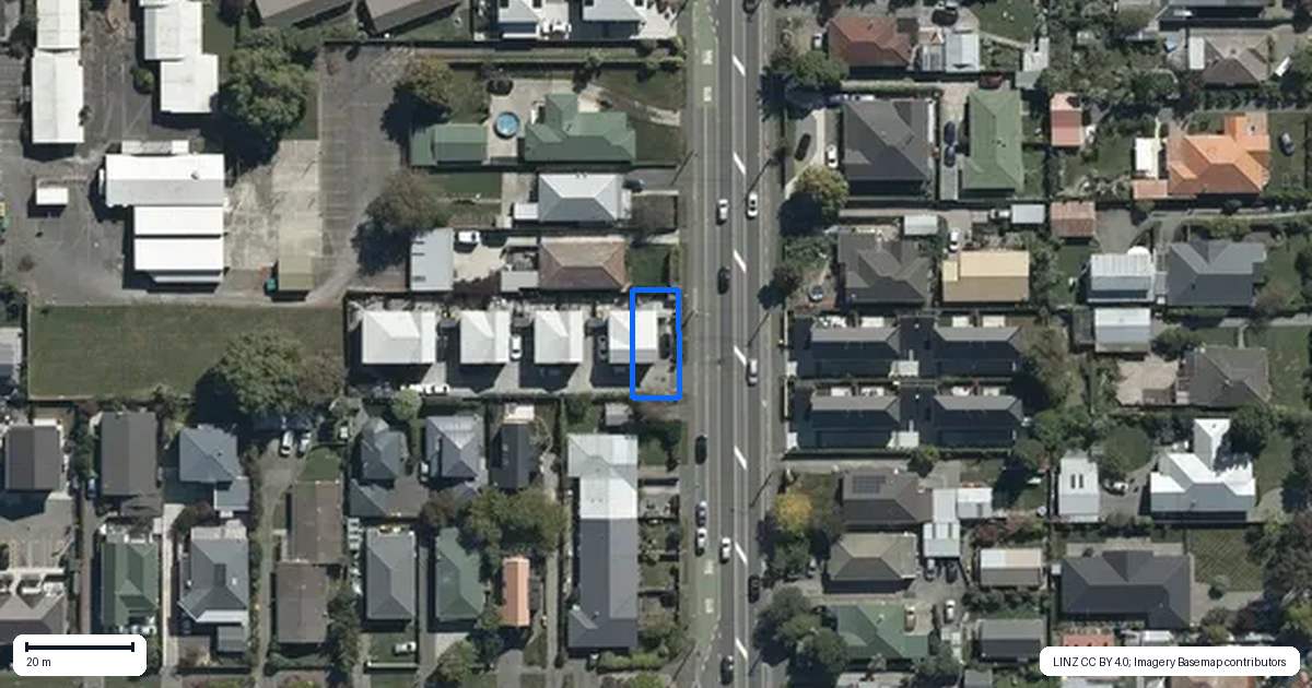 Property context map for 1/51 Hills Road, Edgeware, Christchurch