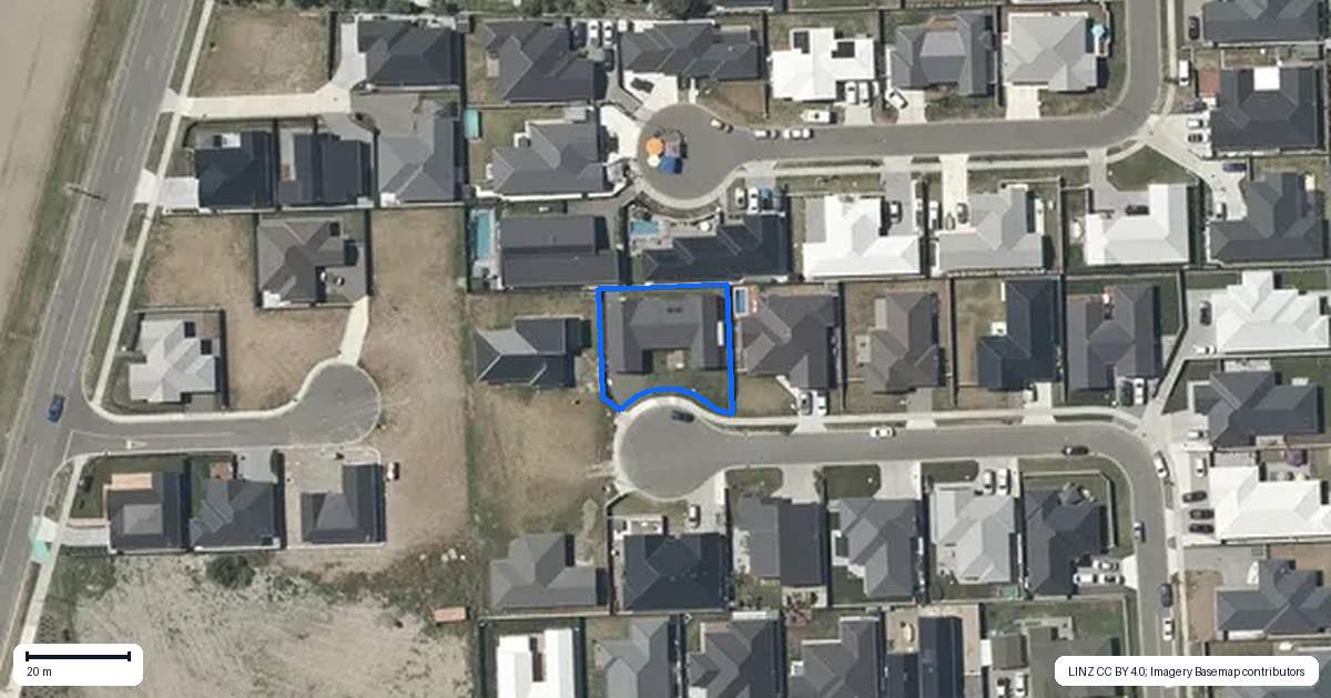 Property context map for 20 Whangaehu Place, Te Awa, Napier