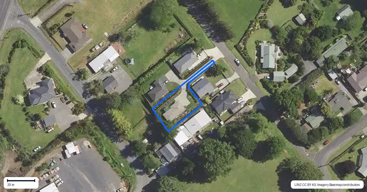 Property context map for 32 Crossley Street, Katikati