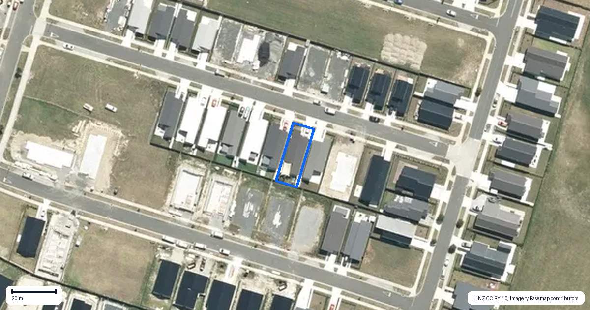 Property context map for 20 Ngaro Street, Te Kauwhata
