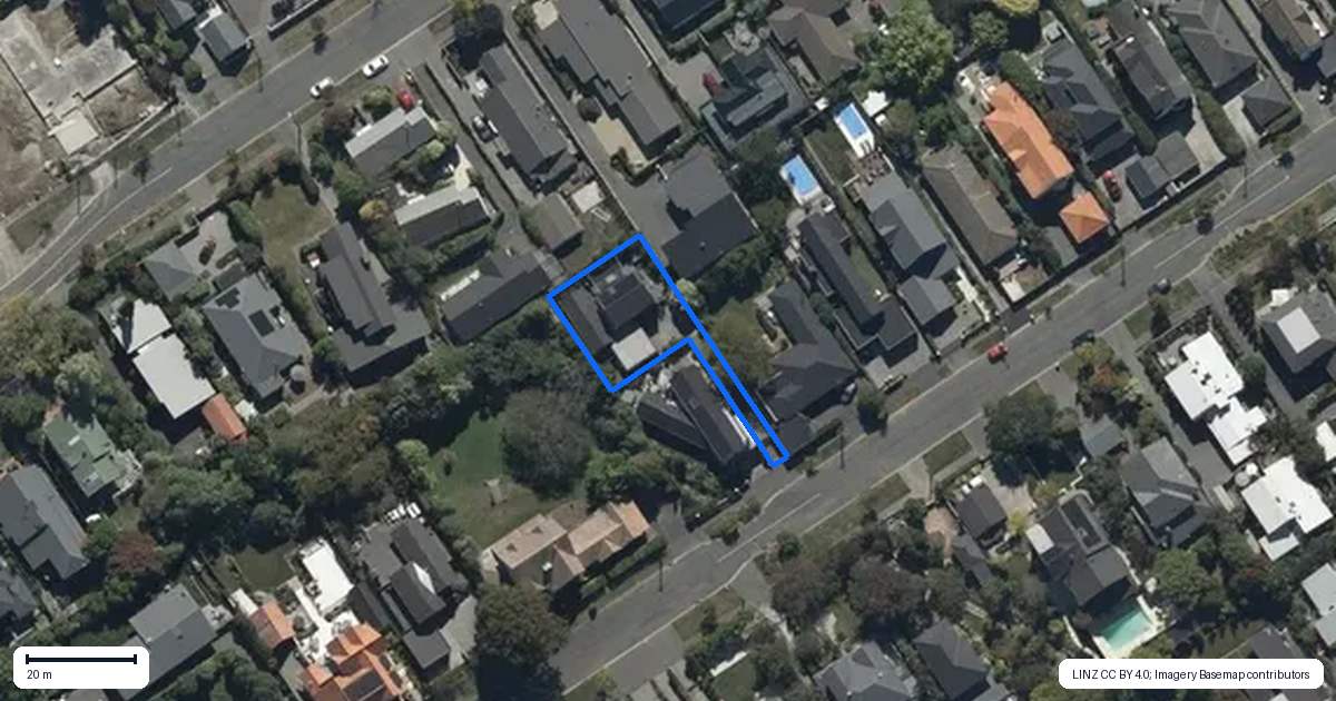 Property context map for 53A Knowles Street, St Albans, Christchurch