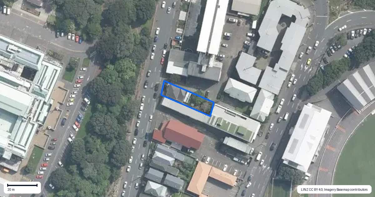 Property context map for 23 Tasman Street, Mount Cook, Wellington