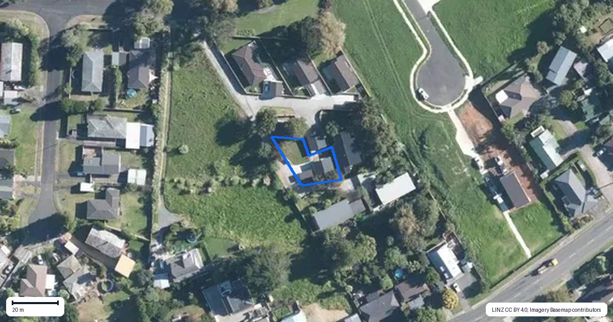 Property context map for 43F Matai Street, Waiuku