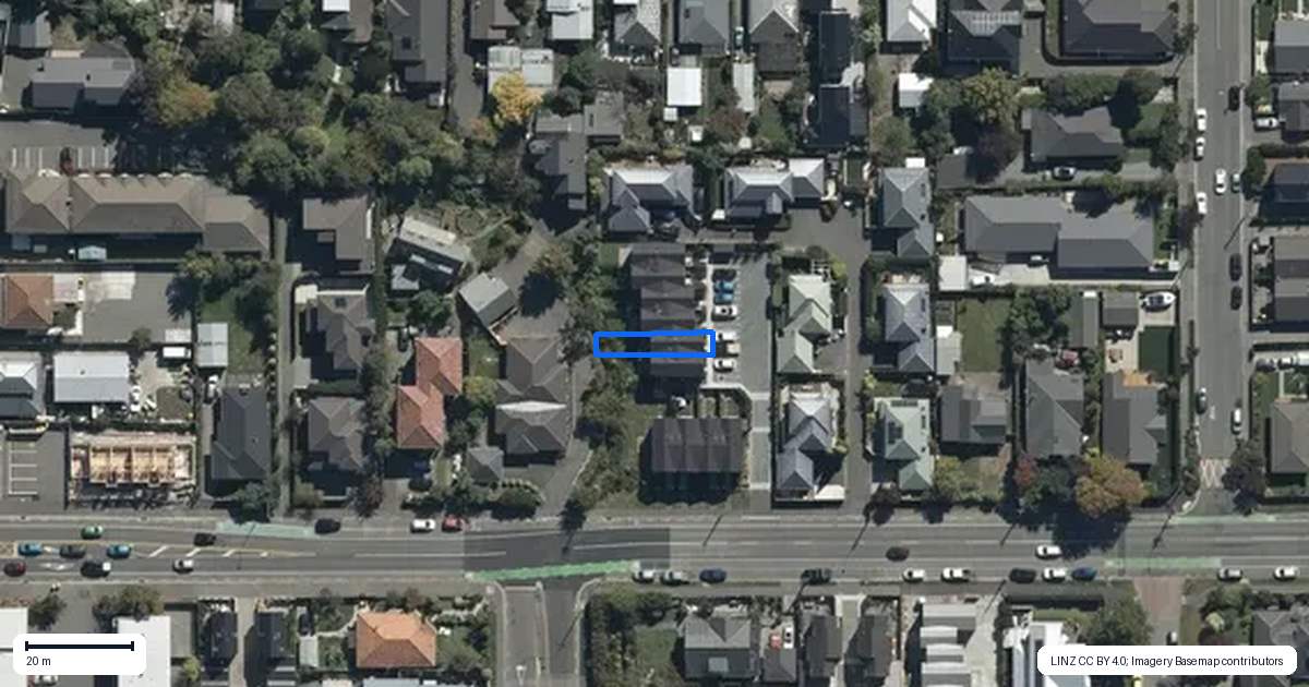 Property context map for 2/111 Edgeware Road, St Albans, Christchurch
