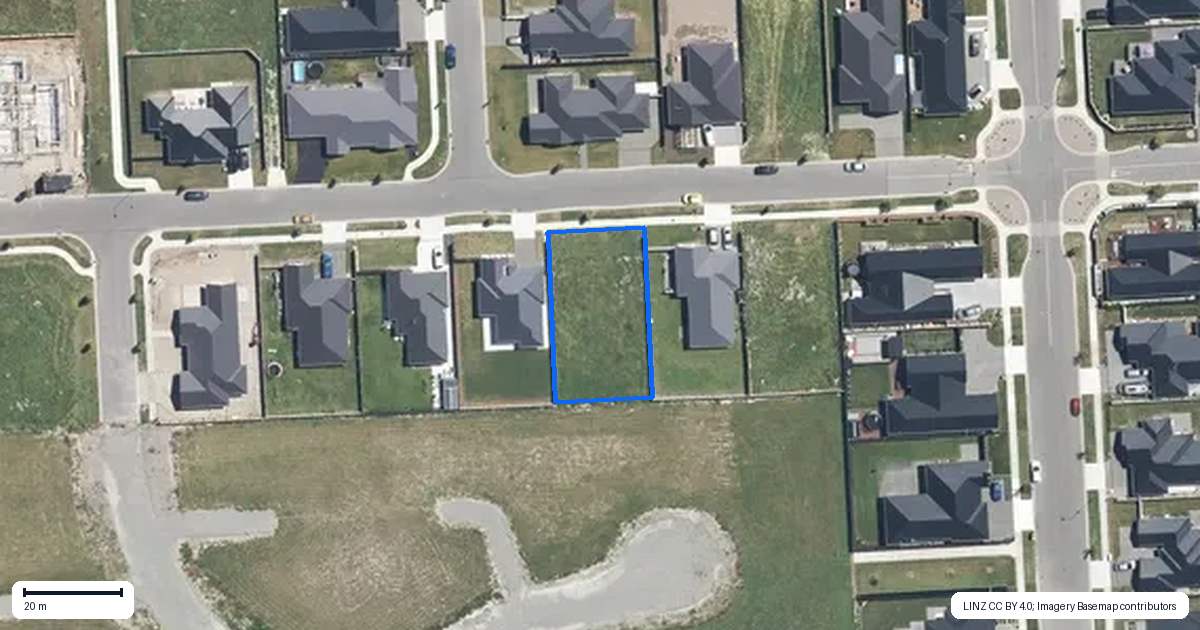 Property context map for 7 Salkeld Place, Woodend