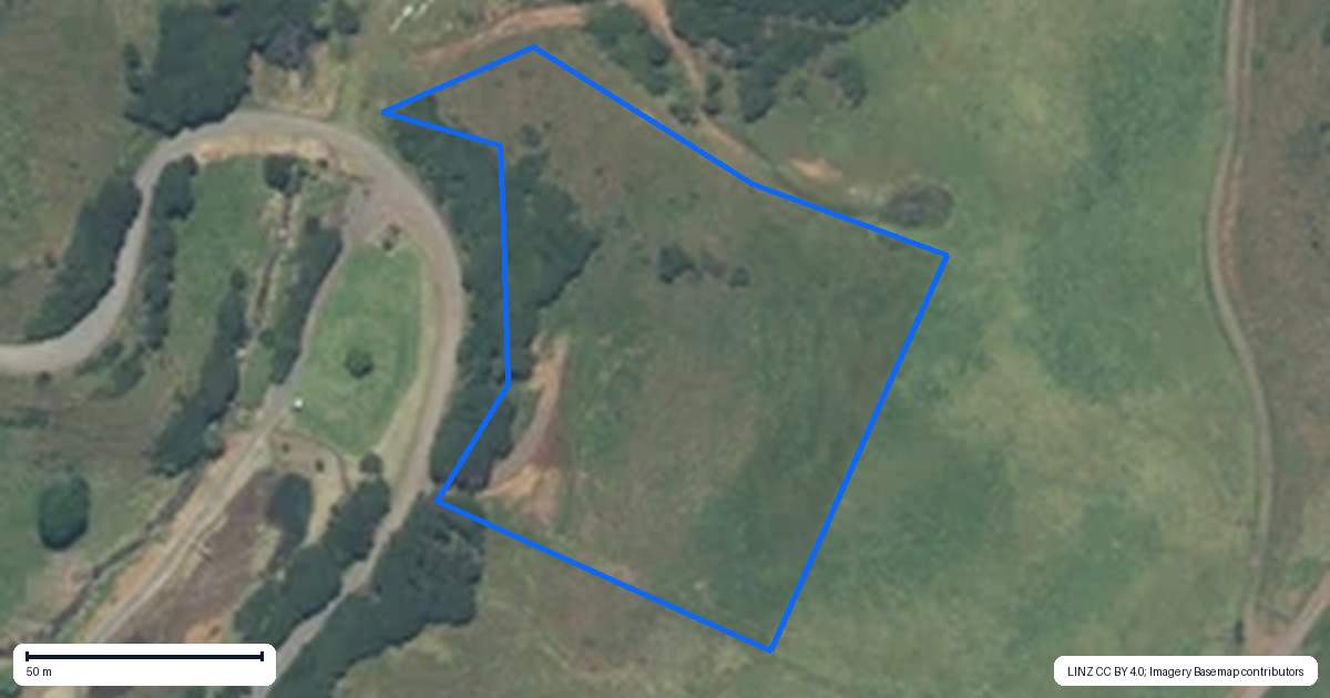 Property context map for 1517 Whaanga Road, Raglan