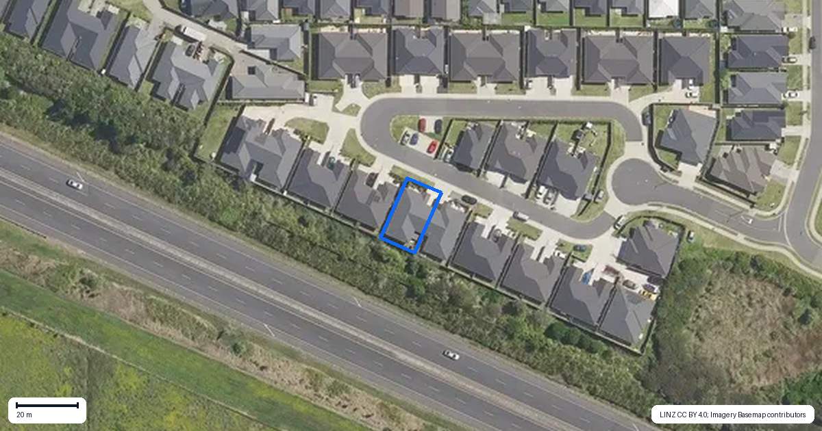 Property context map for 21 Nursery Lane, Papamoa
