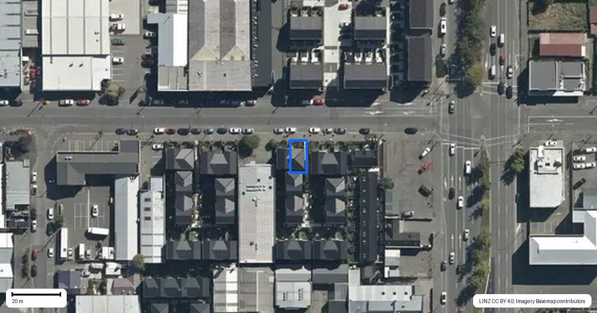 Property context map for 2/338 Cashel Street, Christchurch Central, Christchurch