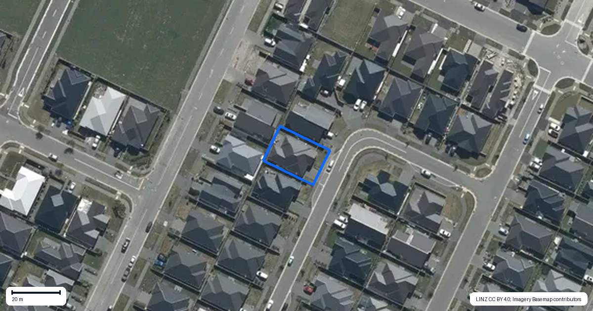 Property context map for 17 Sarah Nicholls Street, Belfast, Christchurch