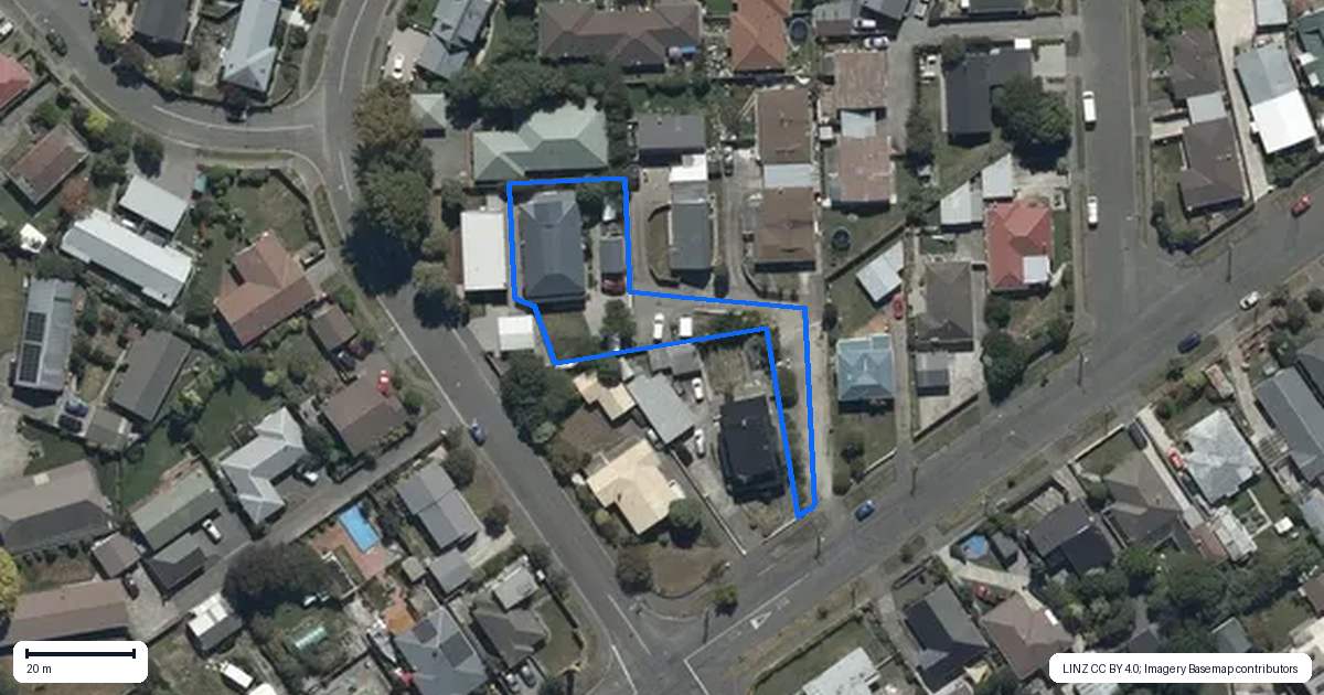 Property context map for 39 Kellys Road, Mairehau, Christchurch