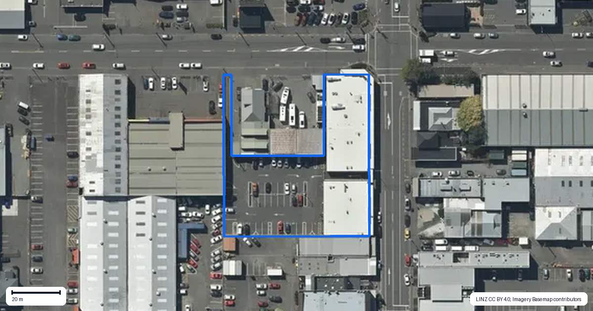 Property context map for 463 Colombo Street, Sydenham, Christchurch