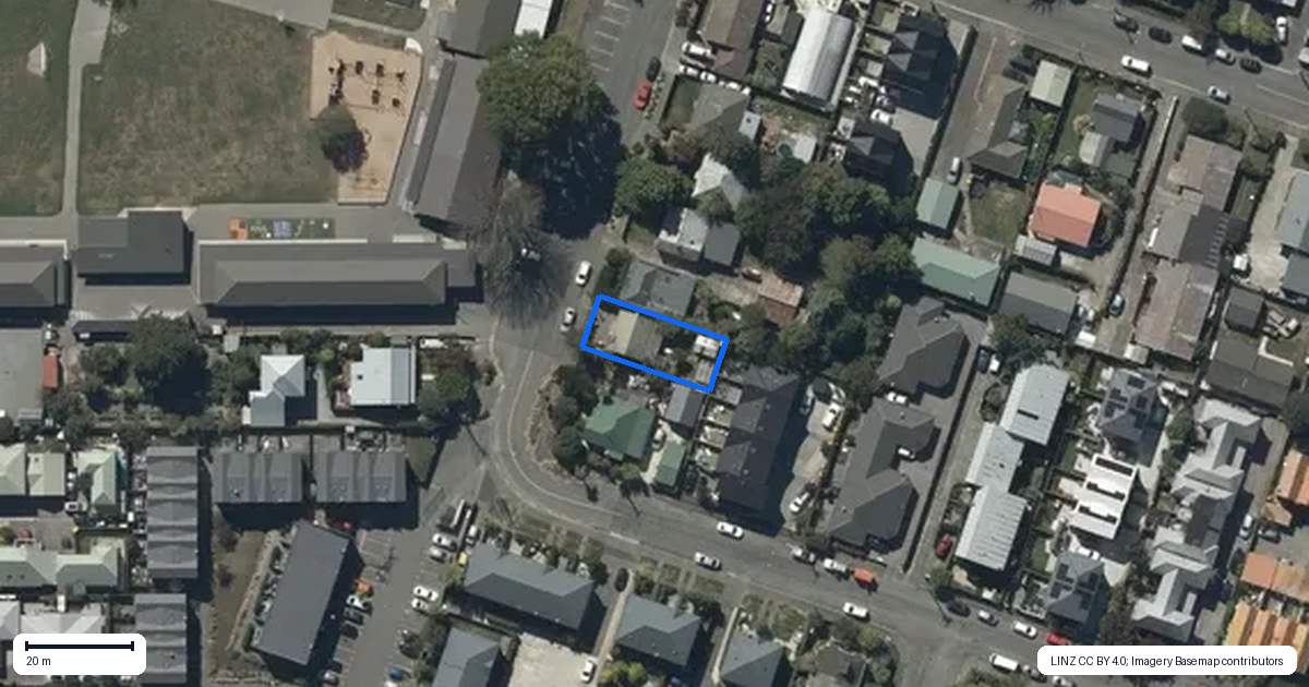 Property context map for 6 Vienna Street, Waltham, Christchurch