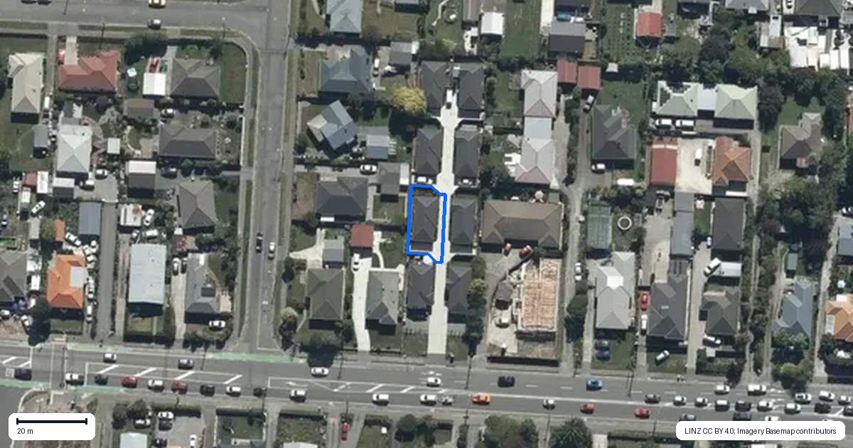 Property context map for 2/30A Northcote Road, Northcote, Christchurch