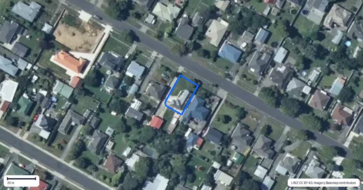 Property context map for 19 Dudley Street, Levin
