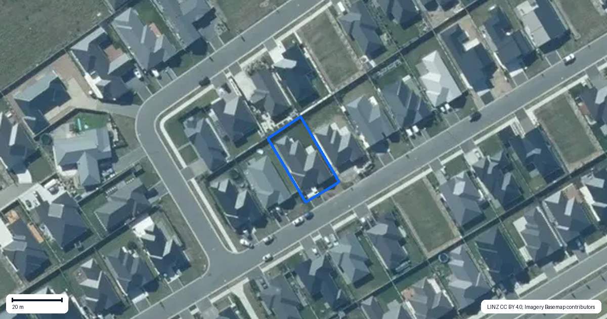 Property context map for 20 Sudbury Way, Rolleston